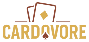 Cardvore collectible cards online store logo with cards and text on a white background